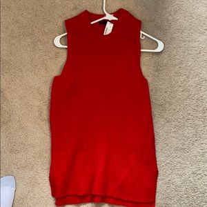 J. Crew sleeveless red sweater